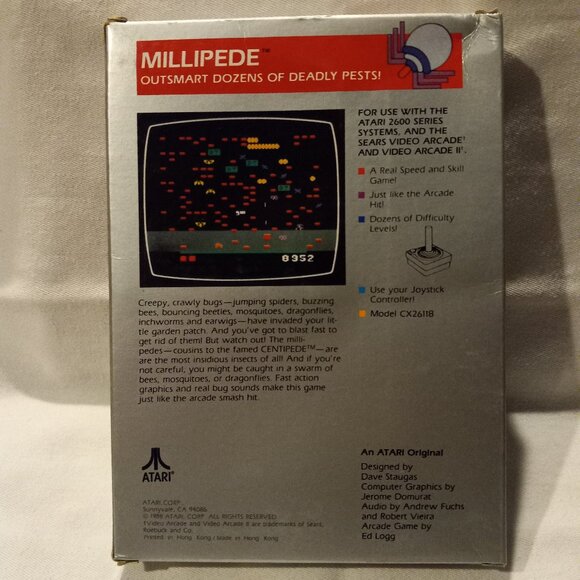MILLIPEDE CIB - ATARI 2600 UN-Tested - Picture 2 of 7
